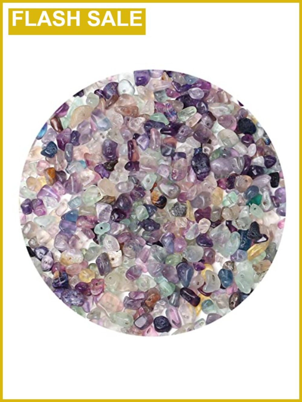 400pcs Natural Fluorite Chip Stone Beads 5-8mm Gemstone for DIY Jewelry
